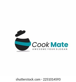 logo COOKING cocinar al mercado modelo de vectores