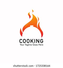 Cooking Logo Design. Burnt For Restaurant Symbol