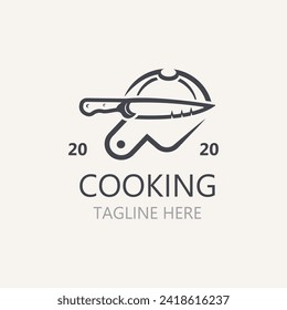 Cooking logo design. Icon or symbol inspration simple line for restaurant business
