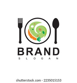 Plantilla de diseño de logotipo de cocina. Icono o símbolo del restaurante del menú de diseño. Ilustración del vector