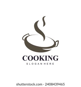 Cooking logo design vector illustration with creative element concept