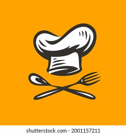 Cooking logo. Food concept. Symbol for menu of restaurant or cafe