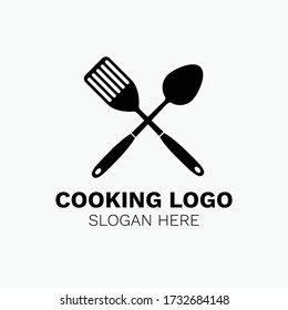 Cooking logo. Icon or symbol for design menu restaurant. Vector illustration