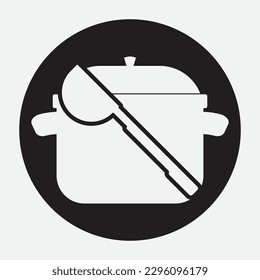 Cooking logo. Icon or symbol for design menu restaurant. Vector illustration