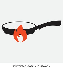 Cooking logo. Icon or symbol for design menu restaurant. Vector illustration