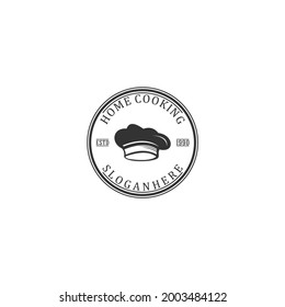 Cooking logo. Icon or symbol for restaurant. Vector illustration in white background