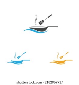 Cooking logo. Icon or symbol for restaurant menu design. Vector illustration