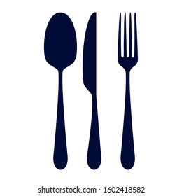 Cooking logo icons. Fork, spoon and knife isolated vector illustration