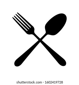 Cooking logo icons. Fork and spoon  isolated vector illustration