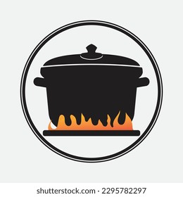 Cooking logo illustration chef food delicious creative design.