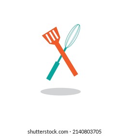 ilustración de logotipo de cocina o logotipo plano