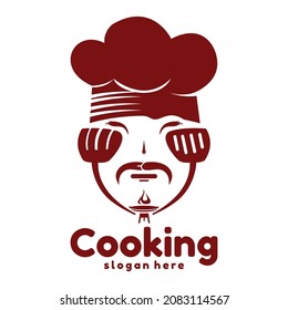 Cooking Logo With With Kitchen Equipment And Chill