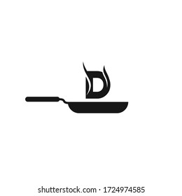 The cooking logo of the letter D is scented or evaporates design vector icon illustration inspiration