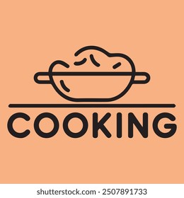 cooking logo vector outline illustration