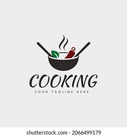 Cooking logo vector, suitable for restaurant business, food or related to cooking.
