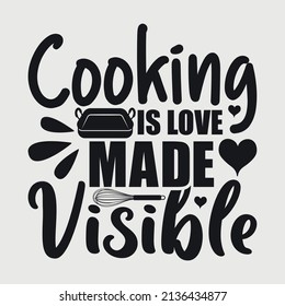 Cooking Love Made Visible Typography Vector Stock Vector (royalty Free 