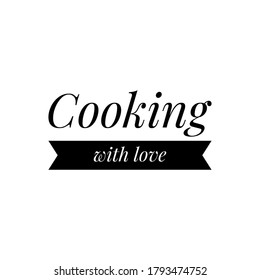 ''Cooking with love'''-Vektorgrafik für Restaurantdesign