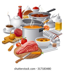 cooking meal