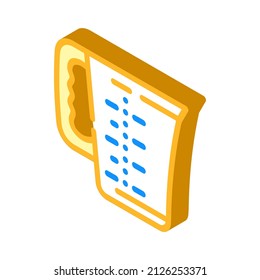 cooking measuring cup isometric icon vector. cooking measuring cup sign. isolated symbol illustration