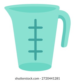 Cocinar la taza de medición herramienta de cocina de color plano diseño de Plantilla de Ilustración vectorial