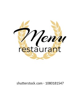 Cooking menu logo. Logo menu restaurant or cafe. Dinner icon vec