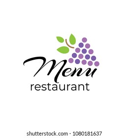 Cooking menu logo. Logo menu restaurant or cafe. Dinner icon vec