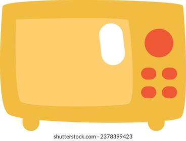 Cocinar microondas, ilustración o icono, vector sobre fondo blanco.