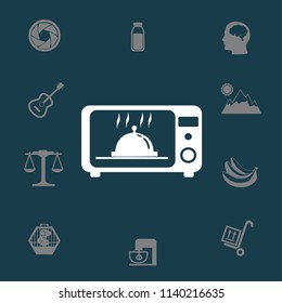 cooking in a microwave oven vector