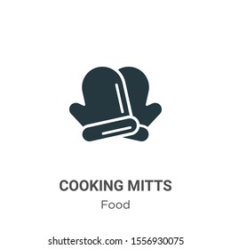 Cooking mitts vector icon on white background. Flat vector cooking mitts icon symbol sign from modern food collection for mobile concept and web apps design.