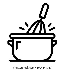 Mix-Symbol für Kochen. Umrisskochmischung, Vektorsymbol für Webdesign einzeln auf weißem Hintergrund