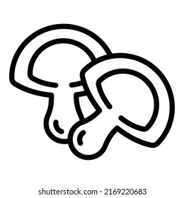 Cooking mushroom icon outline vector. Food shiitake. Chinese morel