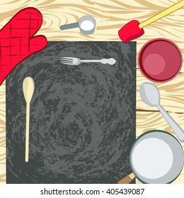 cooking. notice board. vector illustration