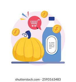 Cooking oils Concepts Style illustrations. EPS 10 File