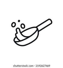 Cooking on a pan linear icon. Kitchen and Cookware. Thin line customizable illustration. Contour symbol. Vector isolated outline drawing. Editable stroke