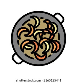 vector de icono de color de cebolla de cocina. signo de cebolla para cocinar. ilustración de símbolo aislado