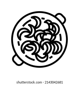 cooking onion line icon vector. cooking onion sign. isolated contour symbol black illustration