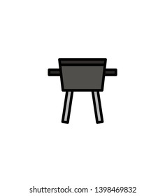 cooking outdoor grill Summer vector logo icon or illustration. Editable stroke and color. Perfect use for pattern and design graphic.