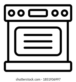  cooking oven vector outline icon. Modern thin line symbols. Collection of traditional elements.