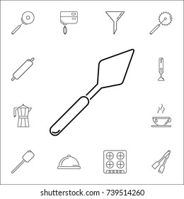 Cooking paddle. Set of kitchen  icons on white background