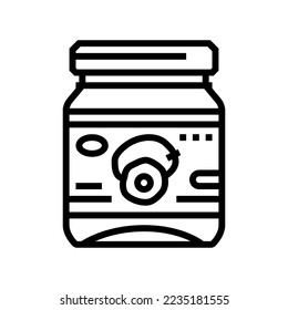 cooking palm oil line icon vector. cooking palm oil sign. isolated contour symbol black illustration