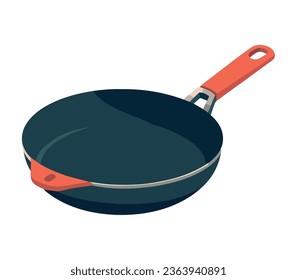 cooking pan design over white