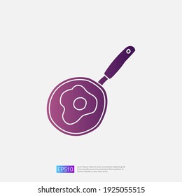 icono del doodle de pan de cocina para el concepto de cocina. Ilustración vectorial del símbolo de signo de grifo degradado