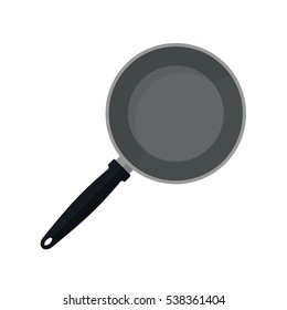 Cooking pan flat icon.