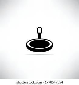 cooking pan icon with drop shadow vector illustration