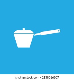 Icono de cocina, logotipo aislado en fondo azul