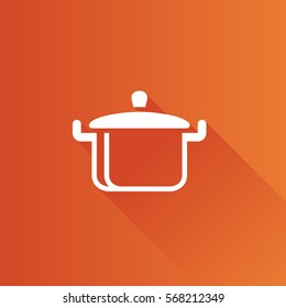 Cooking pan icon in Metro user interface color style. Food restaurant chef utensil