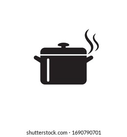 Cooking pan icon, Pot icon vector isolated