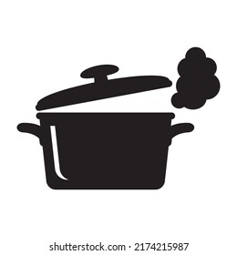 Cooking pan icon, Pot icon vector isolated