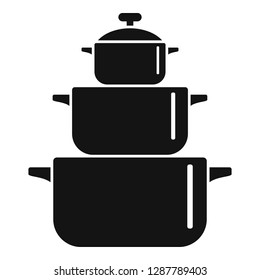 Cooking pan icon. Simple illustration of cooking pan vector icon for web design isolated on white background