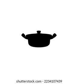 Cooking pan icon. Simple style restaurant big sale poster background symbol. Cooking pan brand logo design element. Cooking pan t-shirt printing. Vector for sticker.